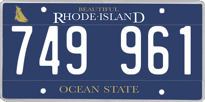 RI license plate 749961