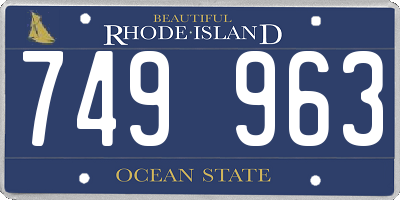 RI license plate 749963