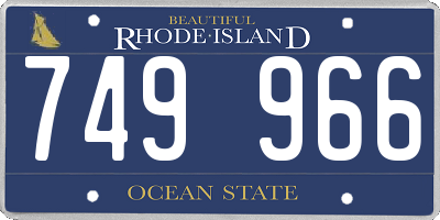 RI license plate 749966