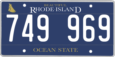 RI license plate 749969