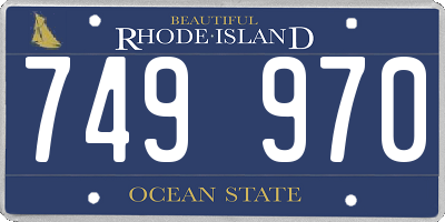 RI license plate 749970