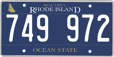 RI license plate 749972