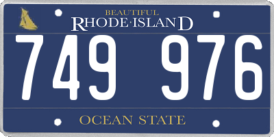 RI license plate 749976