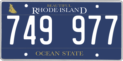 RI license plate 749977