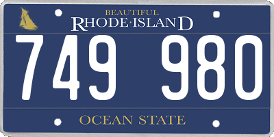 RI license plate 749980