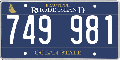 RI license plate 749981