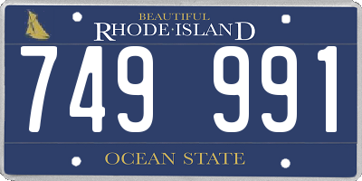 RI license plate 749991