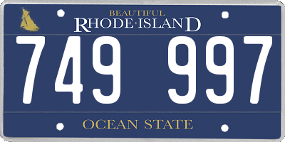 RI license plate 749997