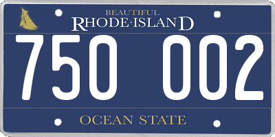 RI license plate 750002
