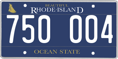 RI license plate 750004