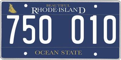 RI license plate 750010