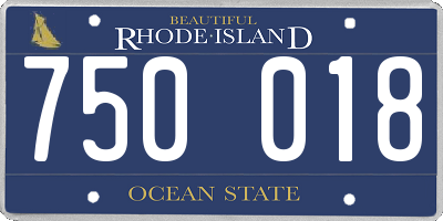 RI license plate 750018