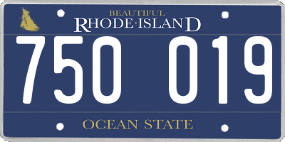 RI license plate 750019