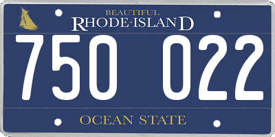 RI license plate 750022
