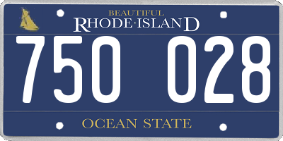 RI license plate 750028