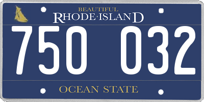 RI license plate 750032