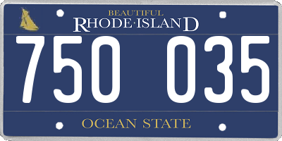 RI license plate 750035
