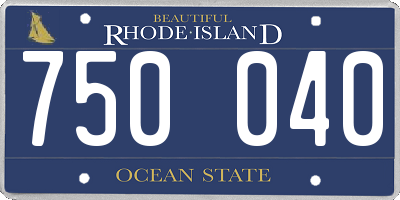 RI license plate 750040