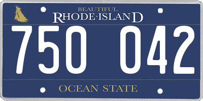 RI license plate 750042