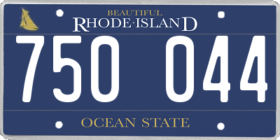 RI license plate 750044