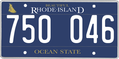 RI license plate 750046