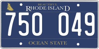RI license plate 750049