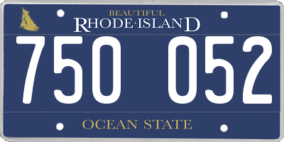 RI license plate 750052