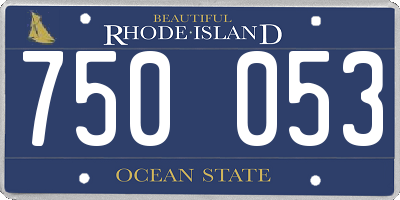 RI license plate 750053