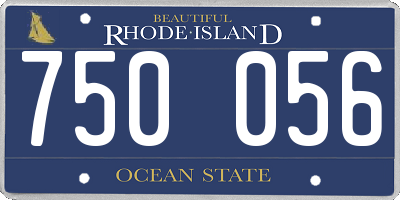 RI license plate 750056