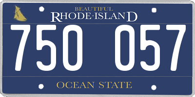 RI license plate 750057