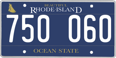 RI license plate 750060