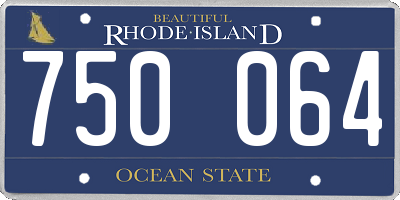 RI license plate 750064