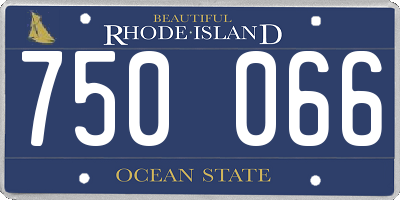 RI license plate 750066