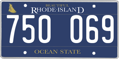 RI license plate 750069