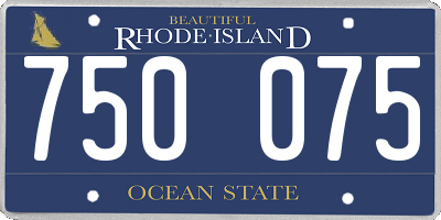 RI license plate 750075