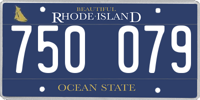 RI license plate 750079