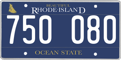 RI license plate 750080