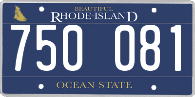 RI license plate 750081