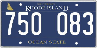 RI license plate 750083