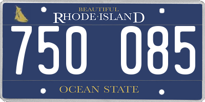 RI license plate 750085