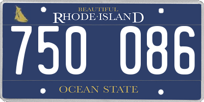 RI license plate 750086