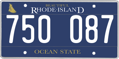 RI license plate 750087