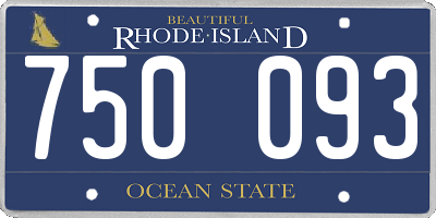 RI license plate 750093