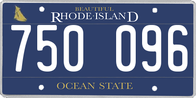 RI license plate 750096