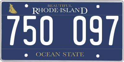 RI license plate 750097