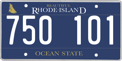 RI license plate 750101