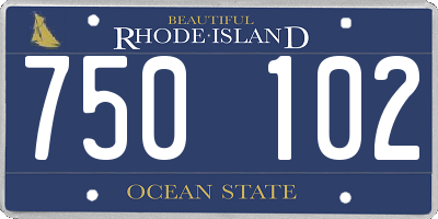 RI license plate 750102