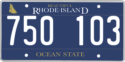 RI license plate 750103
