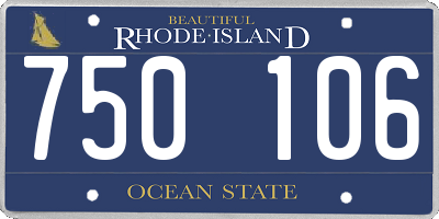 RI license plate 750106