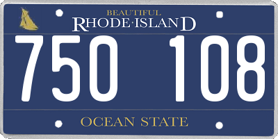 RI license plate 750108
